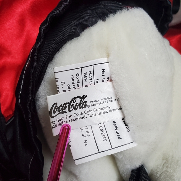 1997 Coke Bear Backpack HTF RARE NOS - Picture 6 of 7